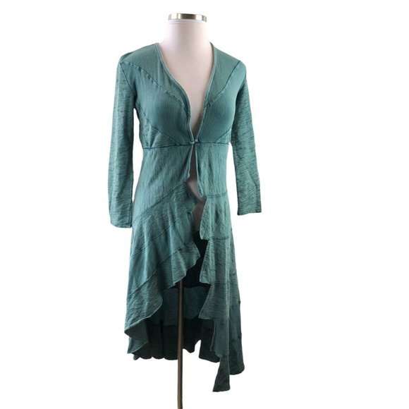 Soft Surroundings Sweaters - Soft Surroundings Thermal Duster Long Cardigan Green Size PS Petite S H12771